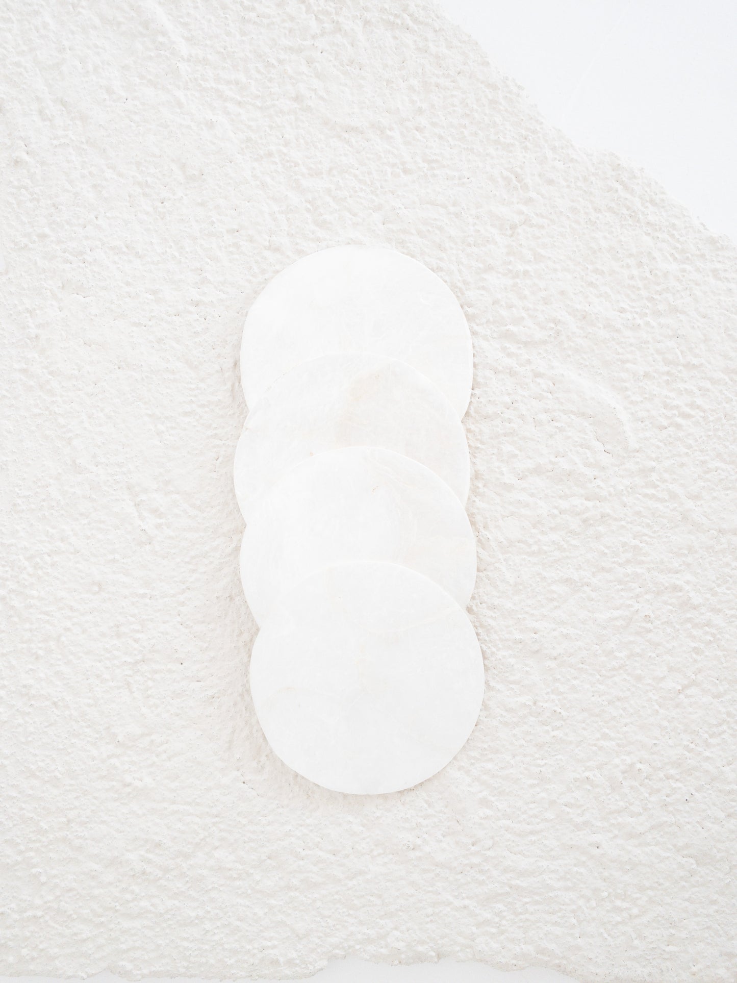 Round Capiz Shell Coasters (Set of 4)