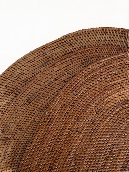 Ava Rattan Ate Oval Placemat