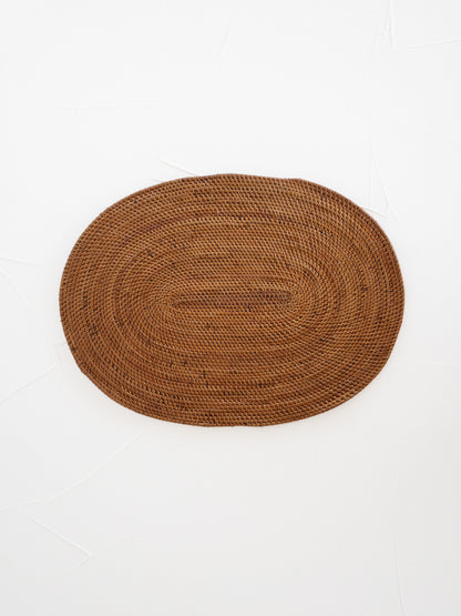 Ava Rattan Ate Oval Placemat